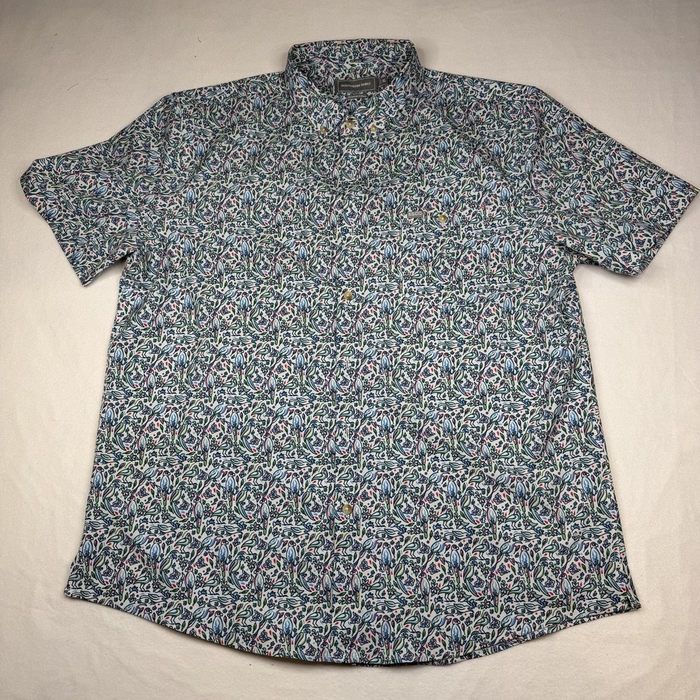 Southern Shirt XL Floral Casual Short sleeve Lightweight Button-down - Picture 2 of 7